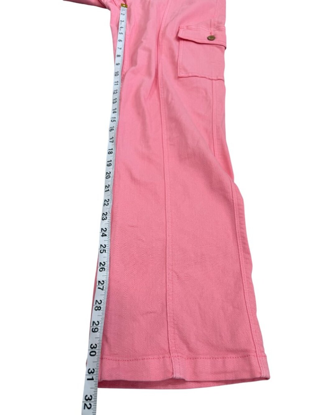 Judy Blue Womens Size 30 Pink Cargo Pants High-Rise Straight Leg Cotton Blend - Picture 6 of 9